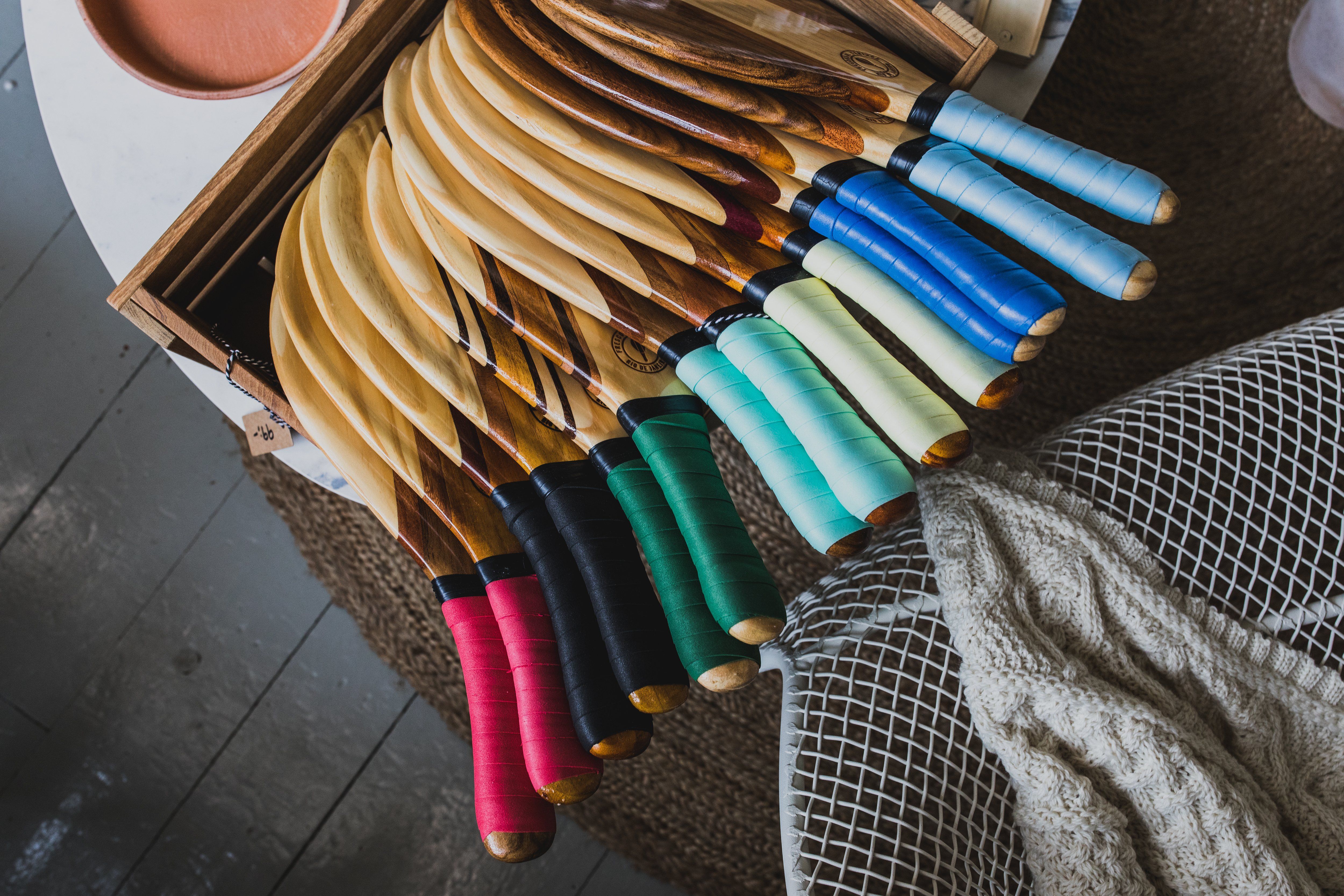 Beach Bat set - Trancosa Pastel Blue Beach Bat Frescobol Carioca 