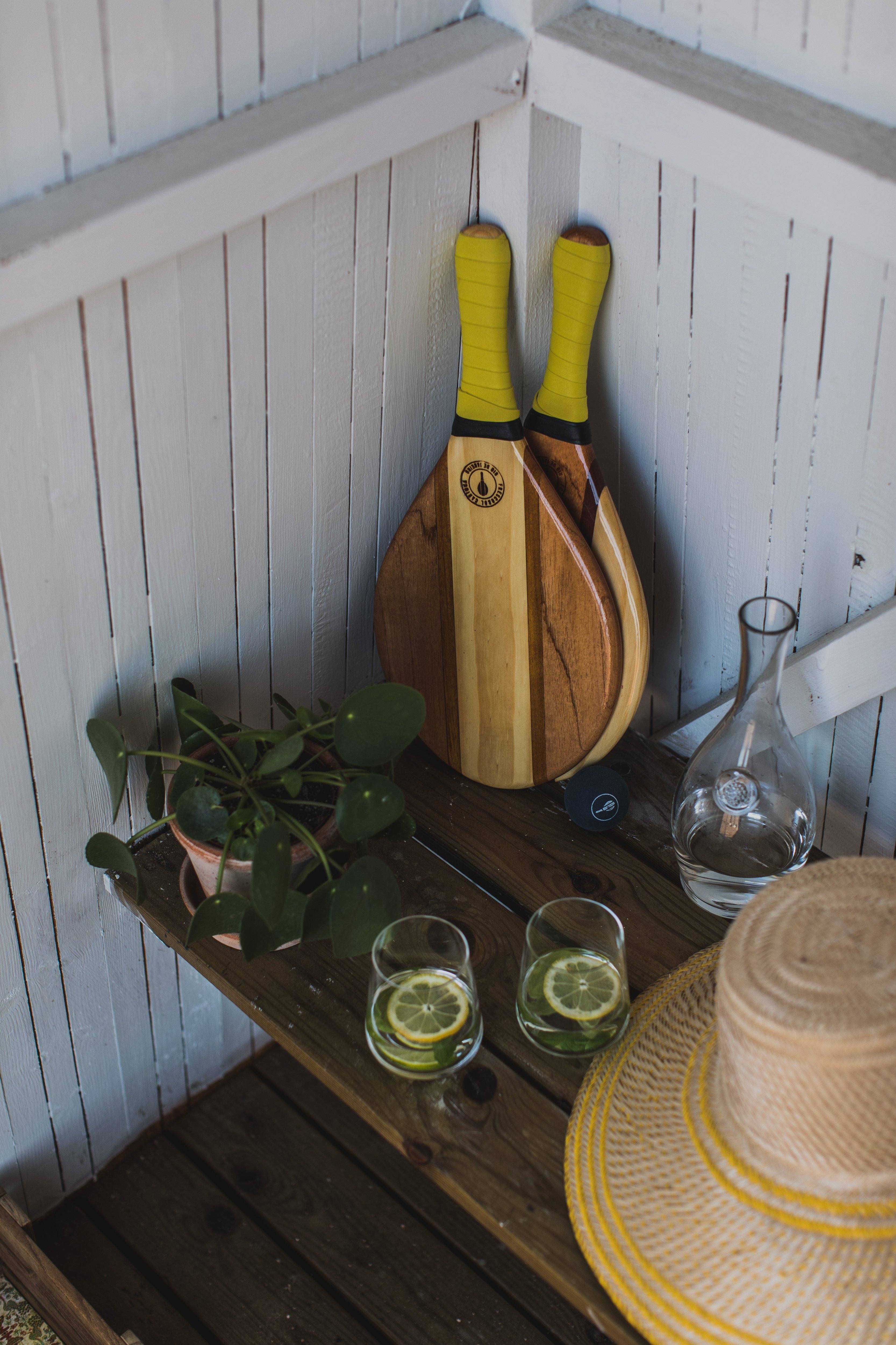 Beach Bat set - Trancosa Pastel Green Beach Bat Frescobol Carioca 