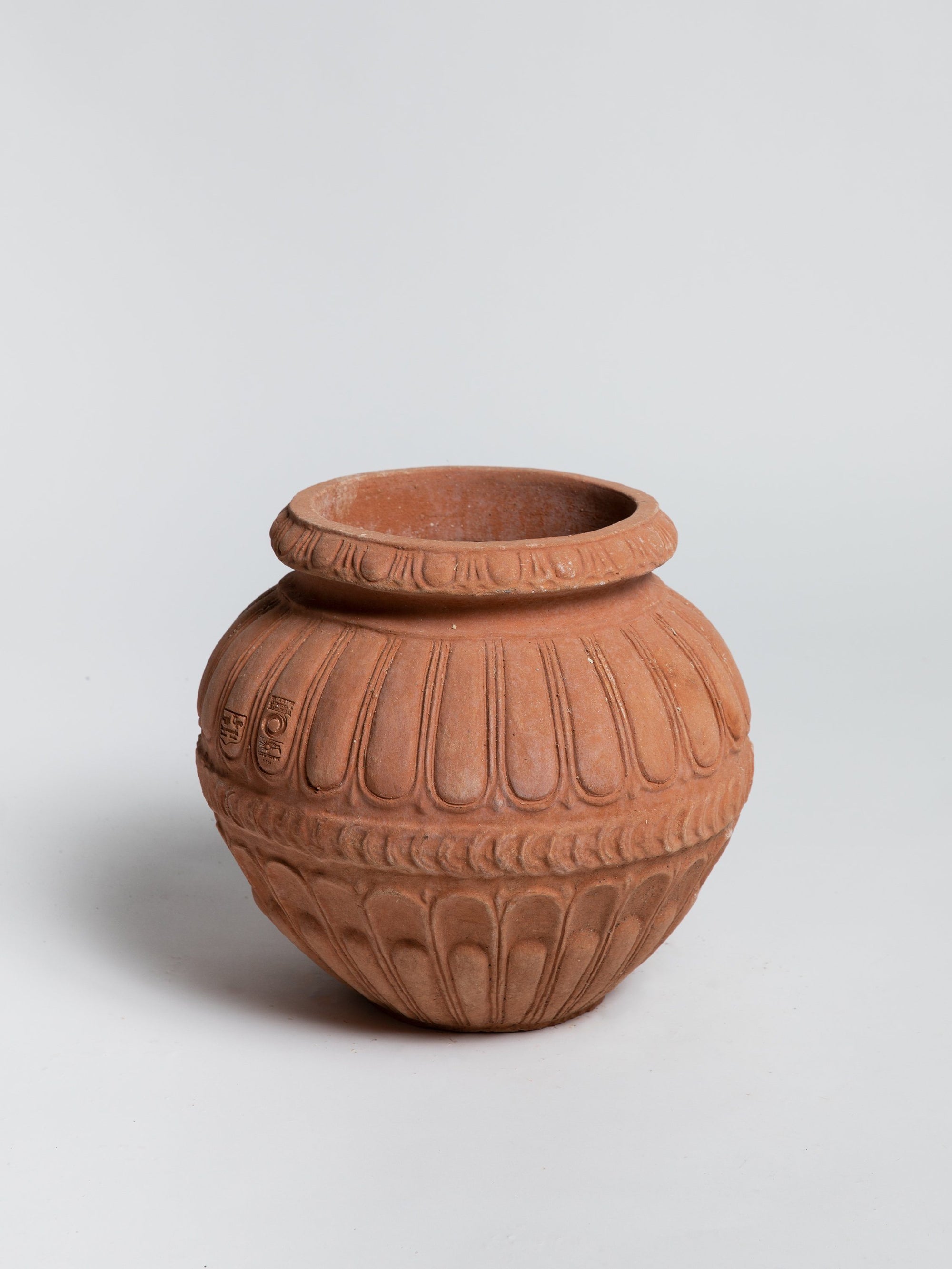 Cachepot a Palla Scanalato - Terracotta Pottery Poggi Ugo 