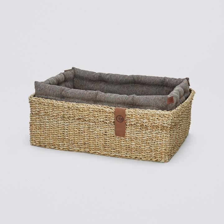 Dog Bed Hideaway - Herringbone Brown Dog Bed Cloud7 