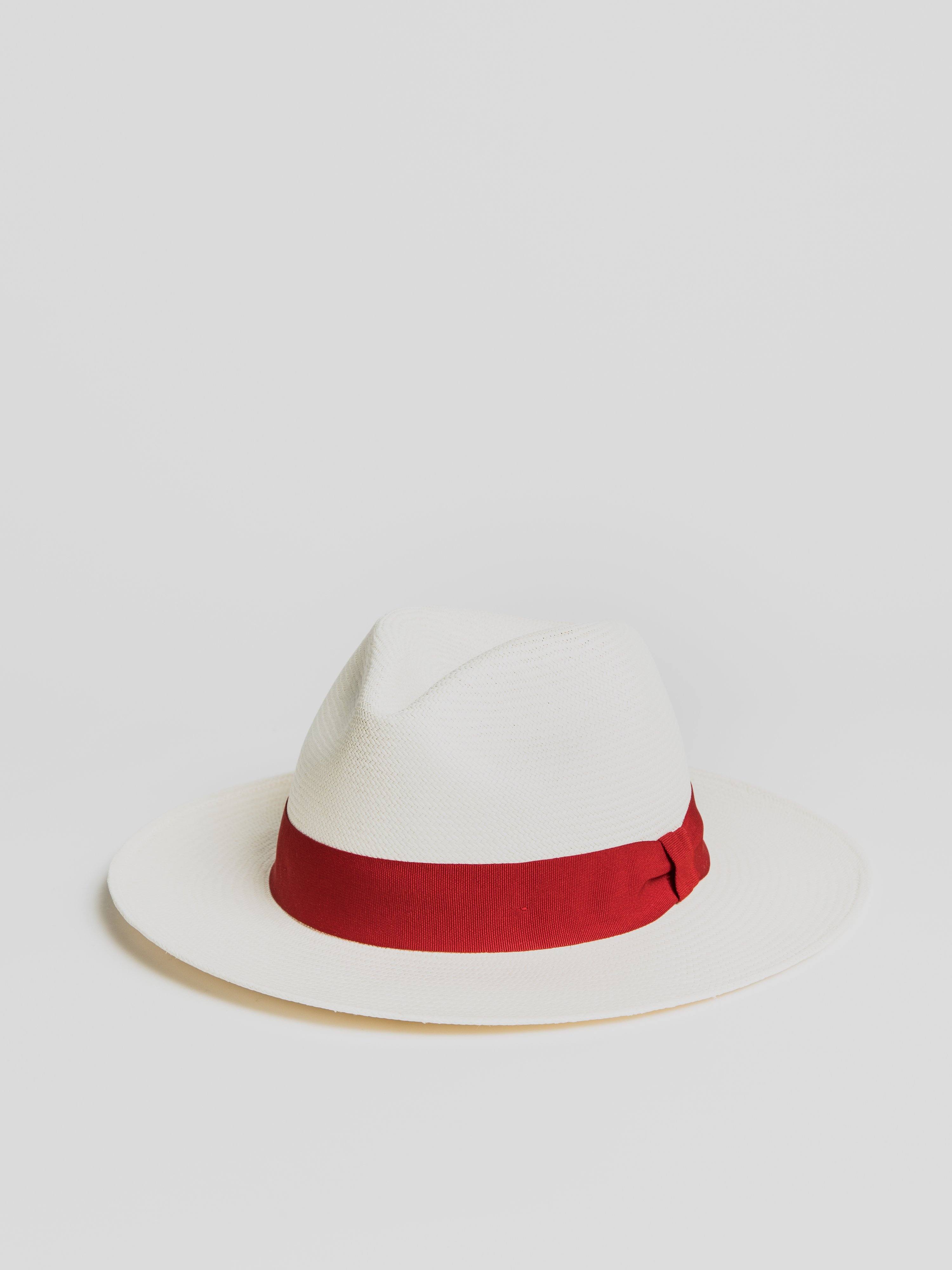 Panama Hat - Red Ribbon Hat Frescobol Carioca 