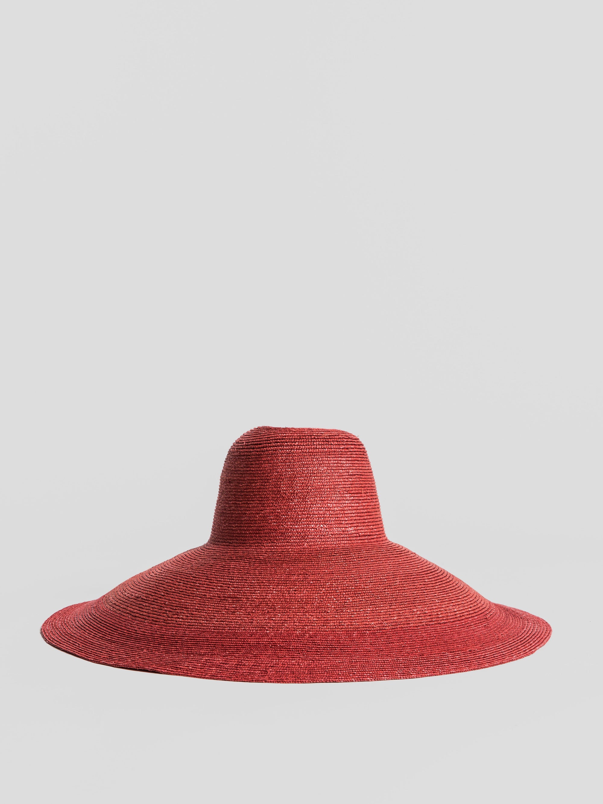 Straw Hat - Braided Capeline Wide Red Hats éN Hats 