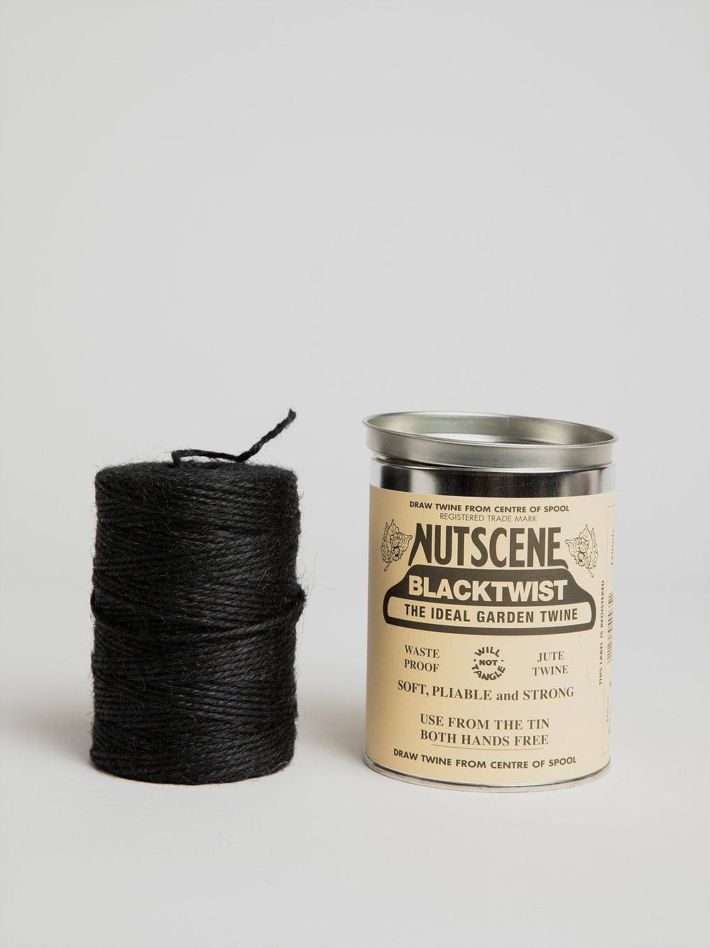 Tin of Twine - Black Jute Twine Nutscene 