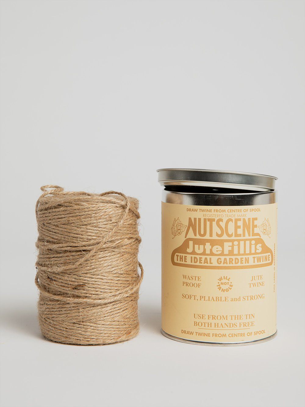 Tin of Twine - Natural Jute Twine Nutscene 
