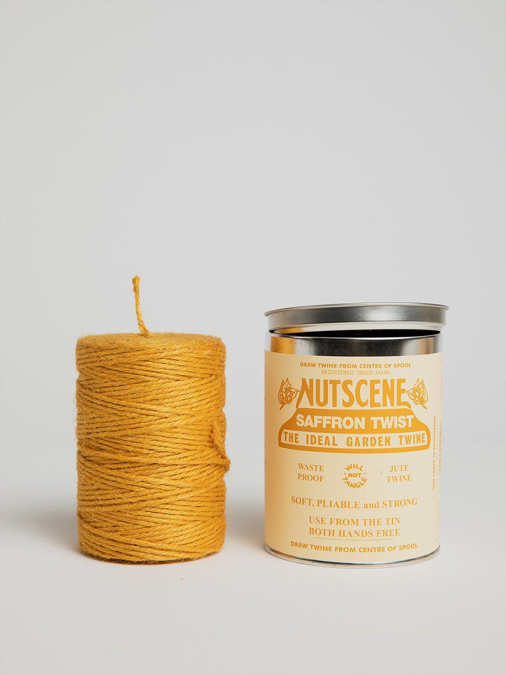 Tin of Twine - Saffron Jute Twine Nutscene 