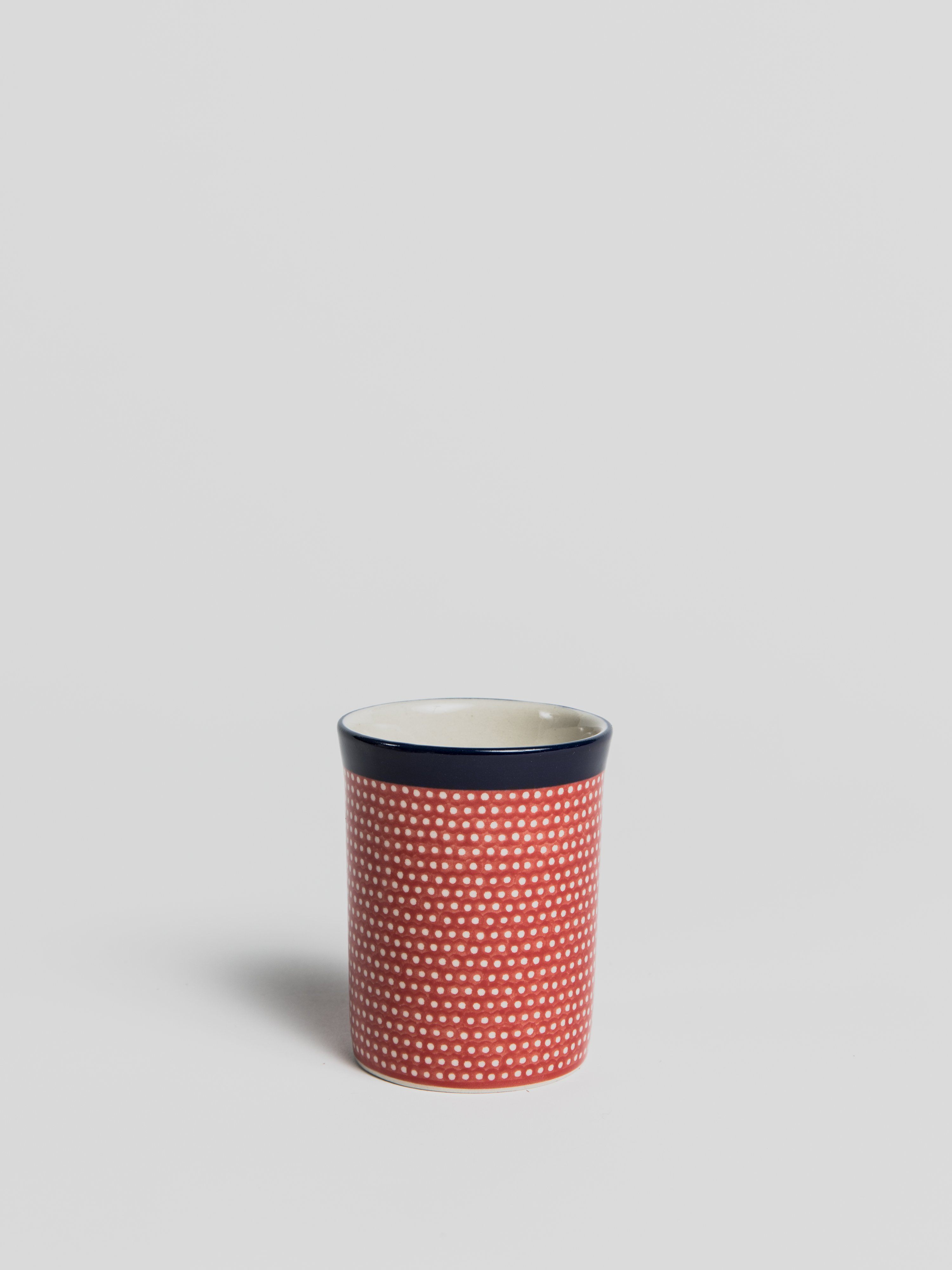 Toothbrush Mug - Red with dots Shaving Mug Redecker 
